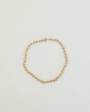 14k Gold Heart Chain Bracelet