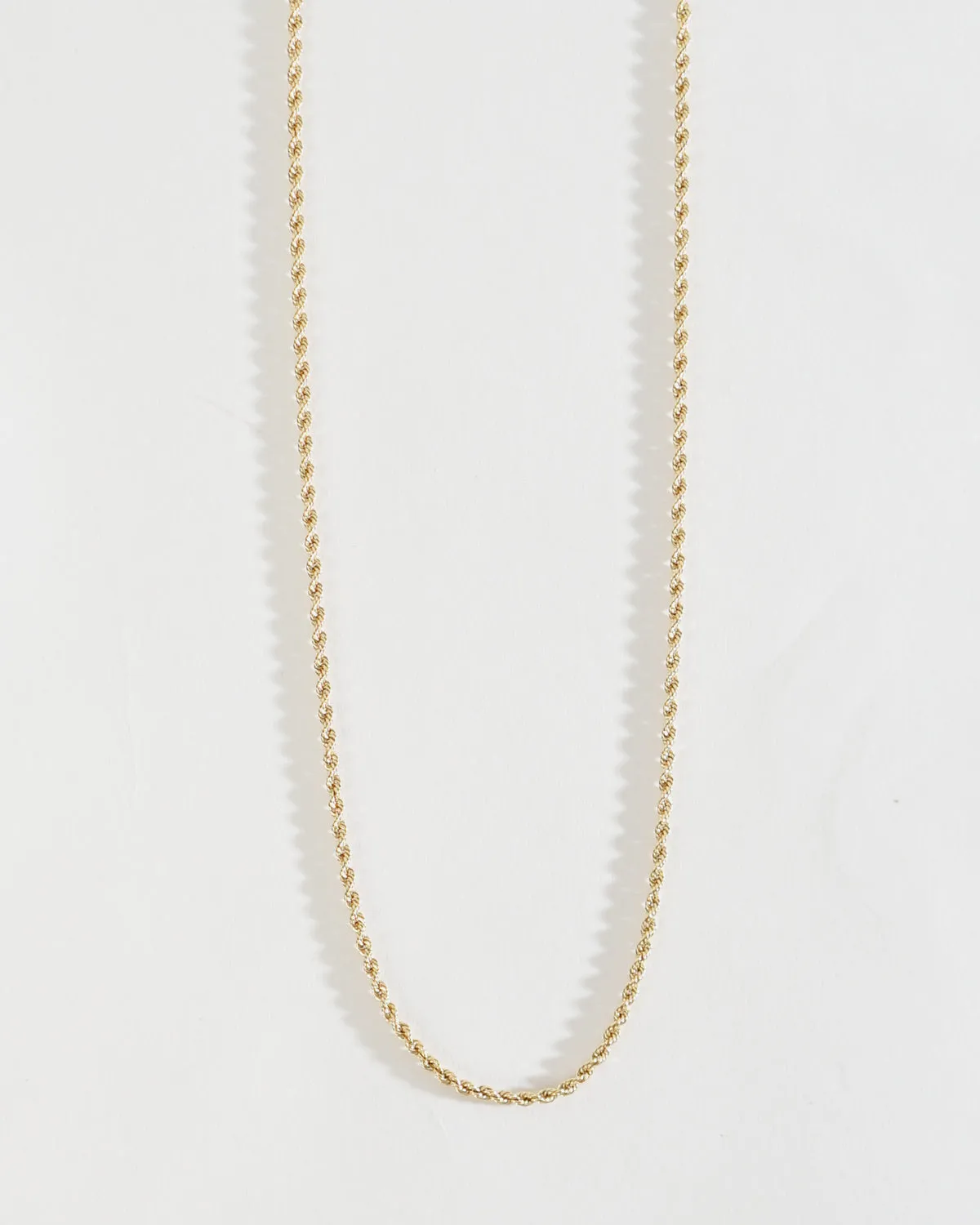 14k Gold Rope Chain Necklace