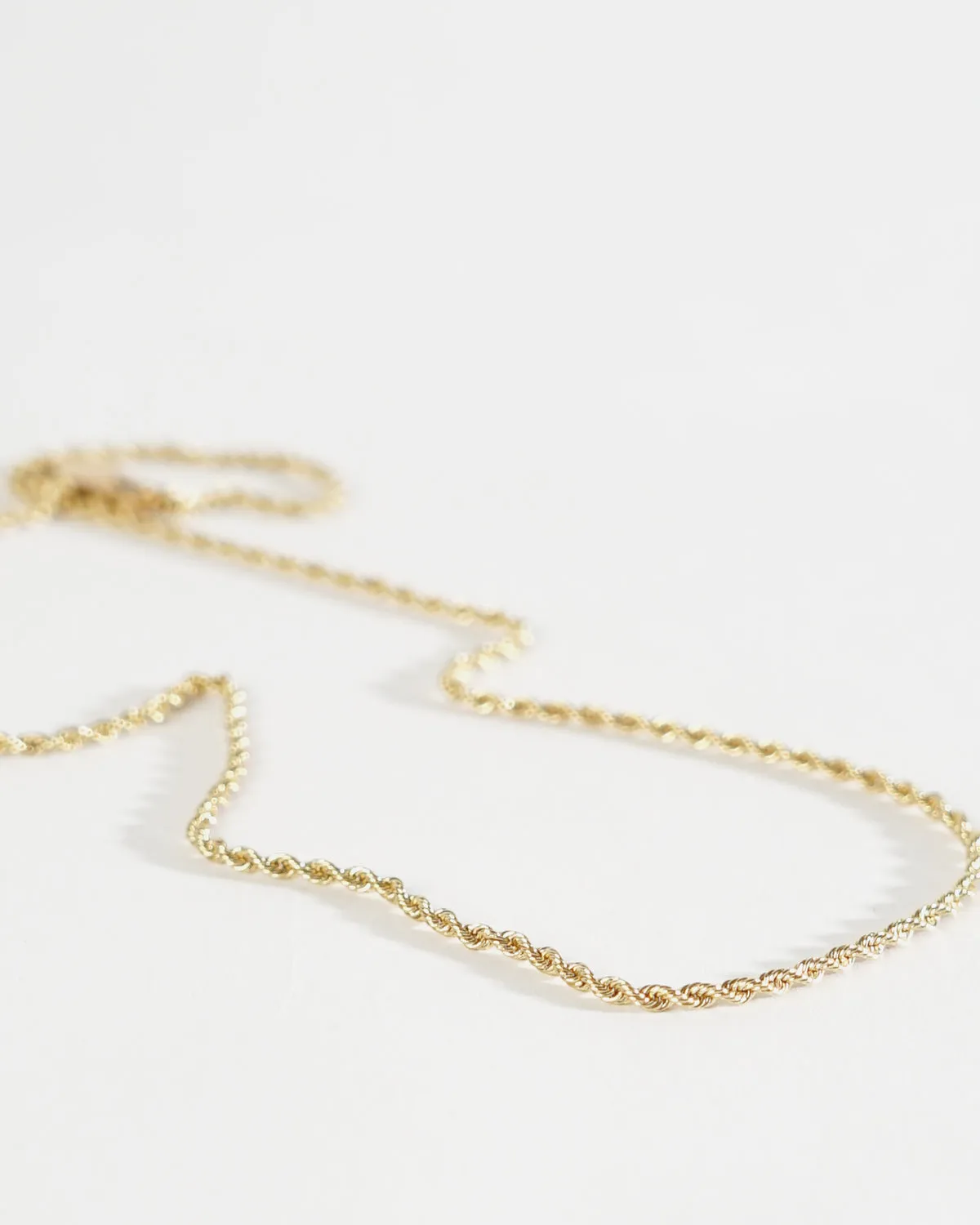 14k Gold Rope Chain Necklace