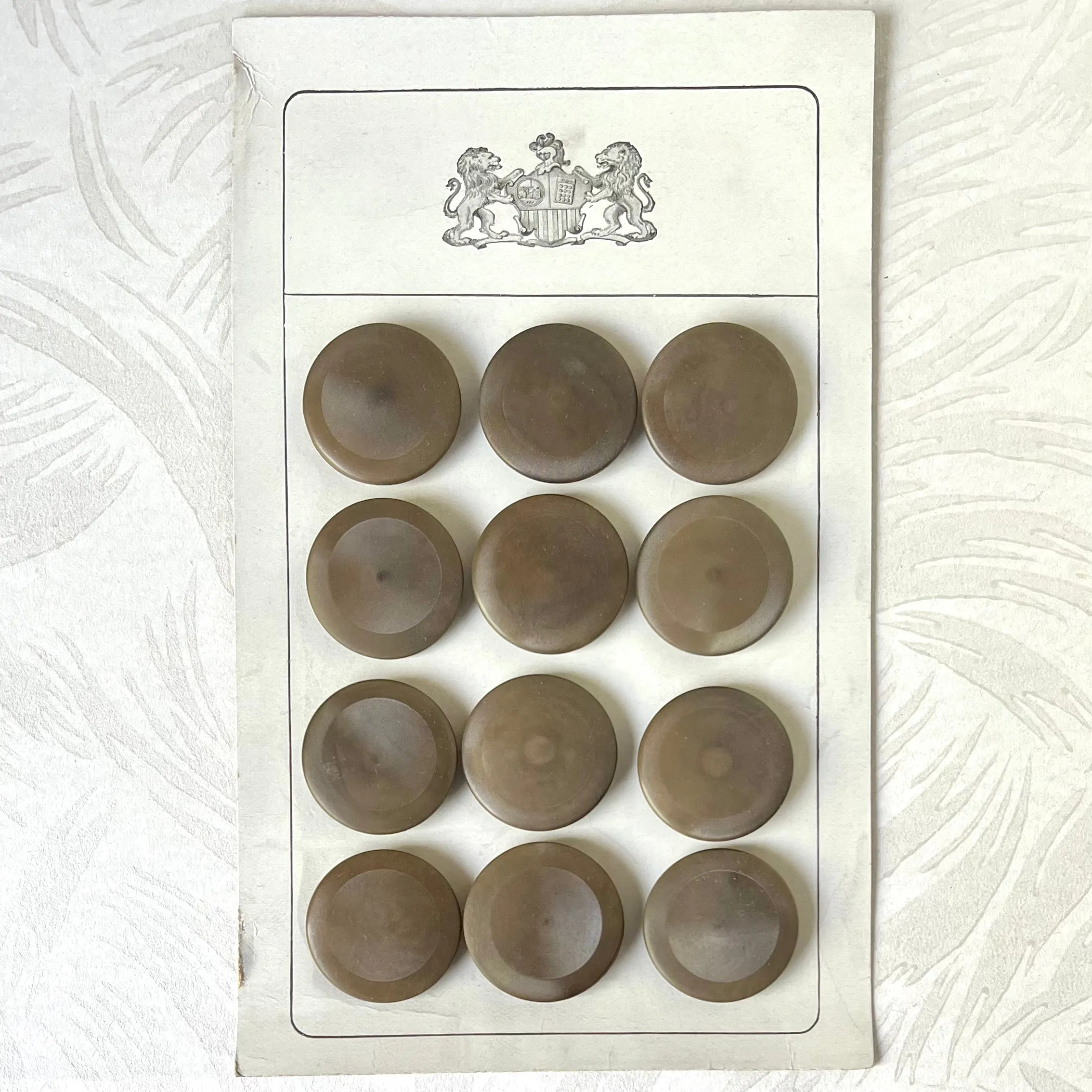 28MM Original Card of Shank Buttons - Vintage