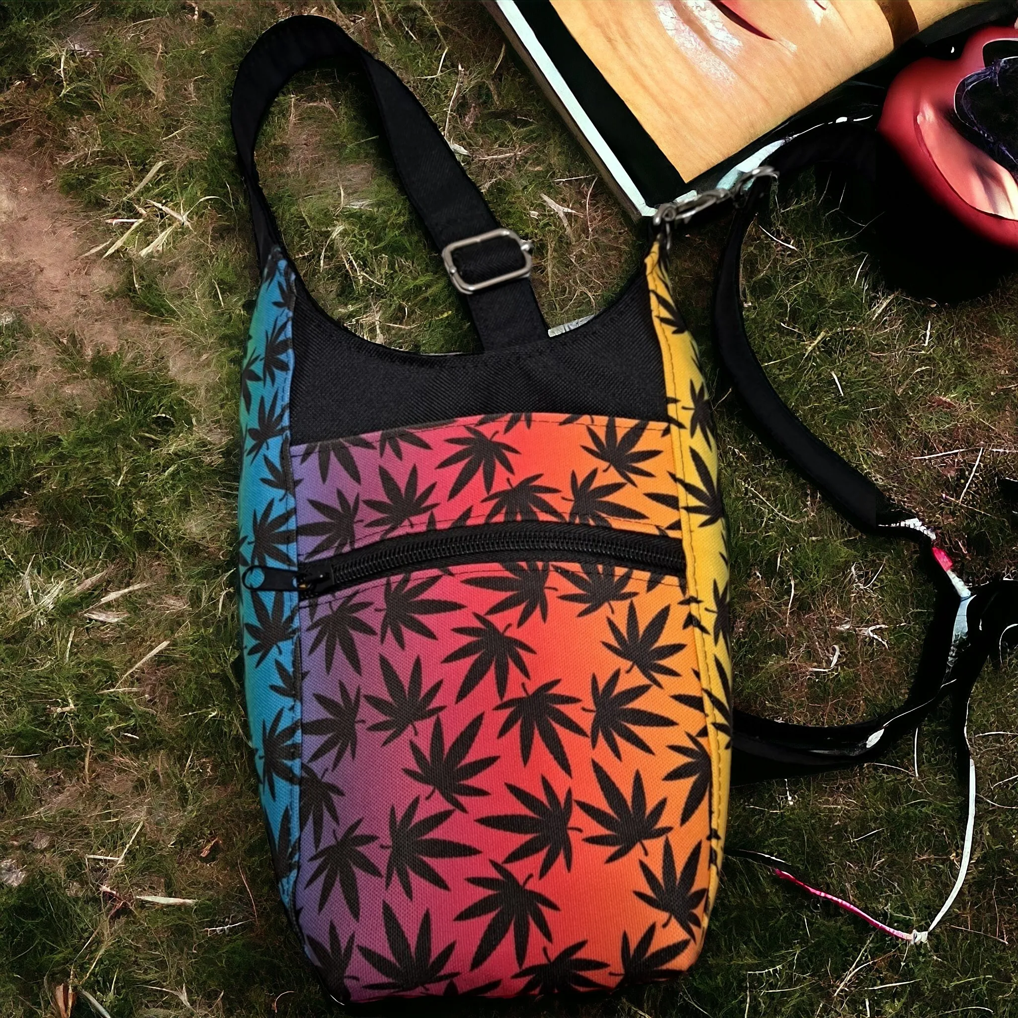 420 leaf water bottle bag