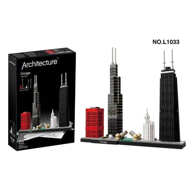 444pcs L1033 Chicago Skyline