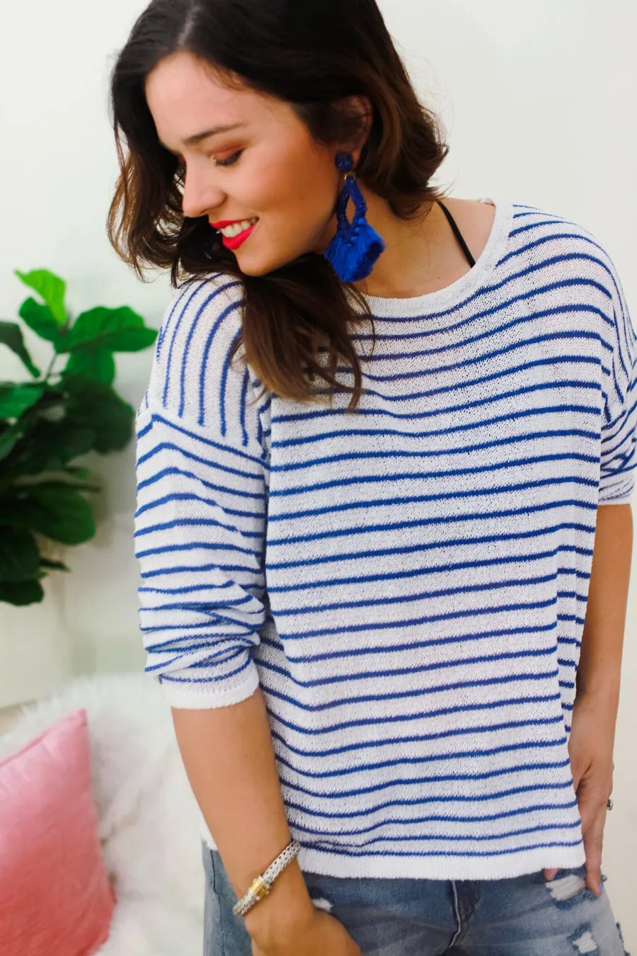 Abigail Striped Lightweight Sweater