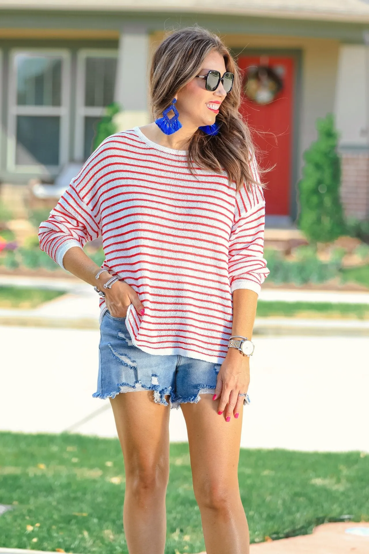 Abigail Striped Lightweight Sweater