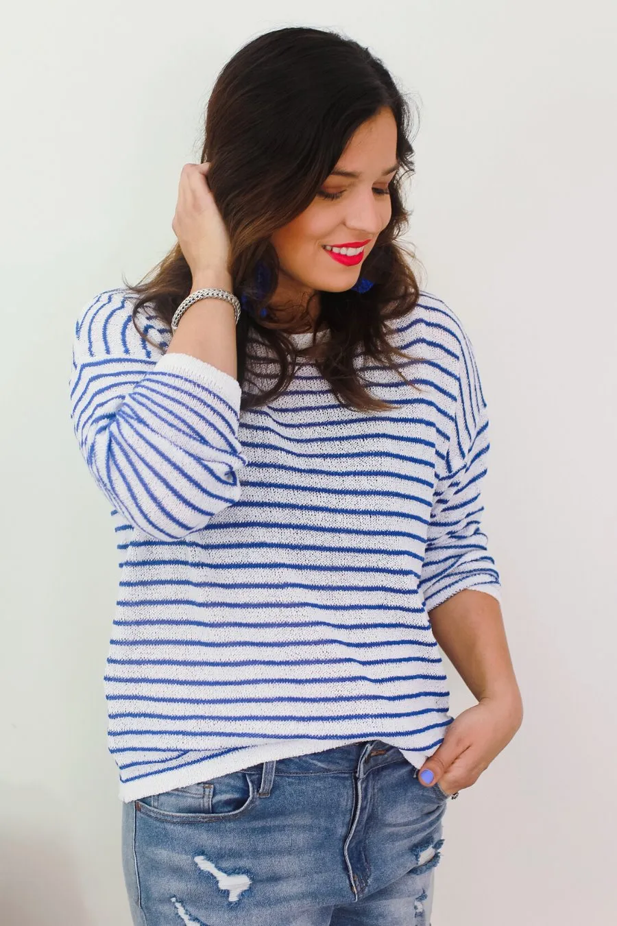 Abigail Striped Lightweight Sweater