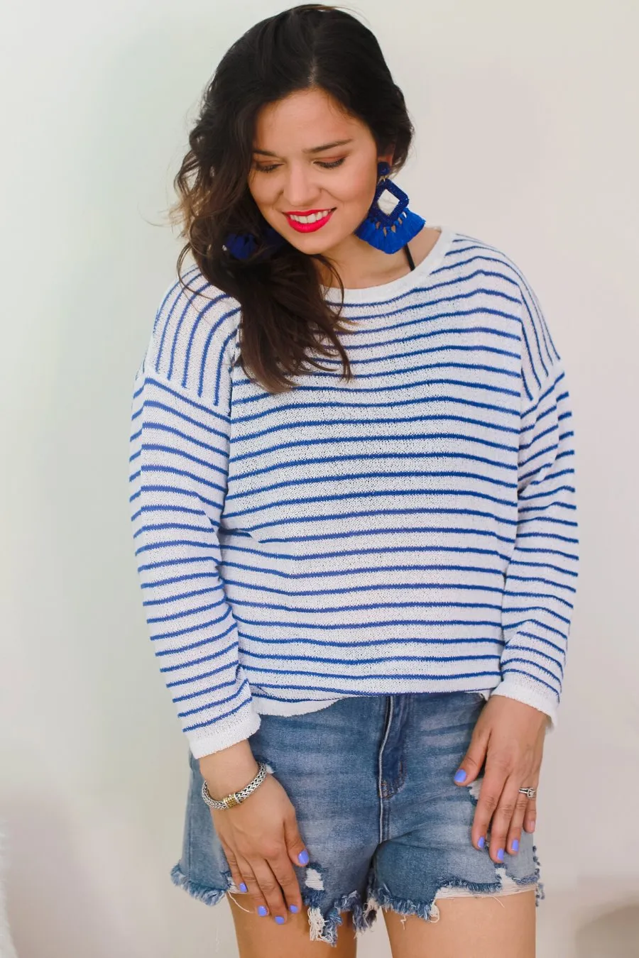 Abigail Striped Lightweight Sweater