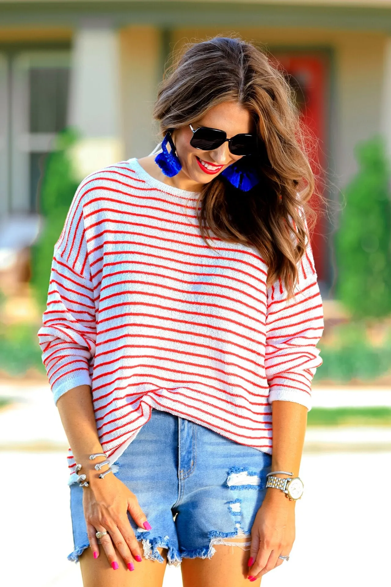 Abigail Striped Lightweight Sweater