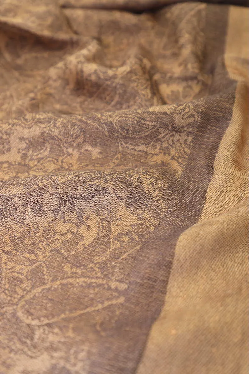 Achillea Brown Jacquard Pashmina Scarf