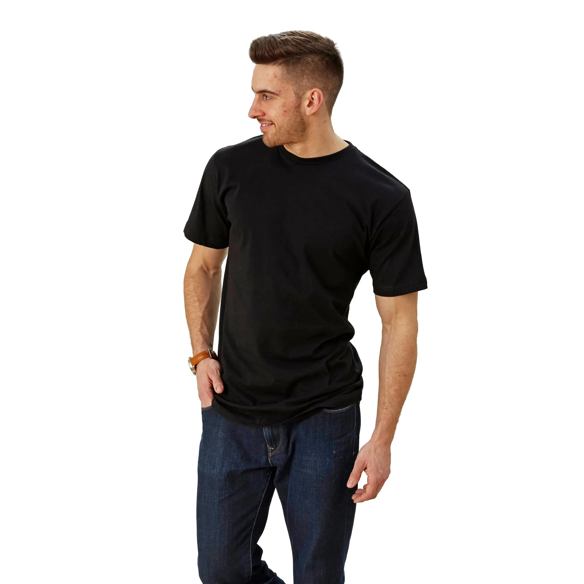 Adult Short Sleeve Crew Neck Slim Fit Lightweight