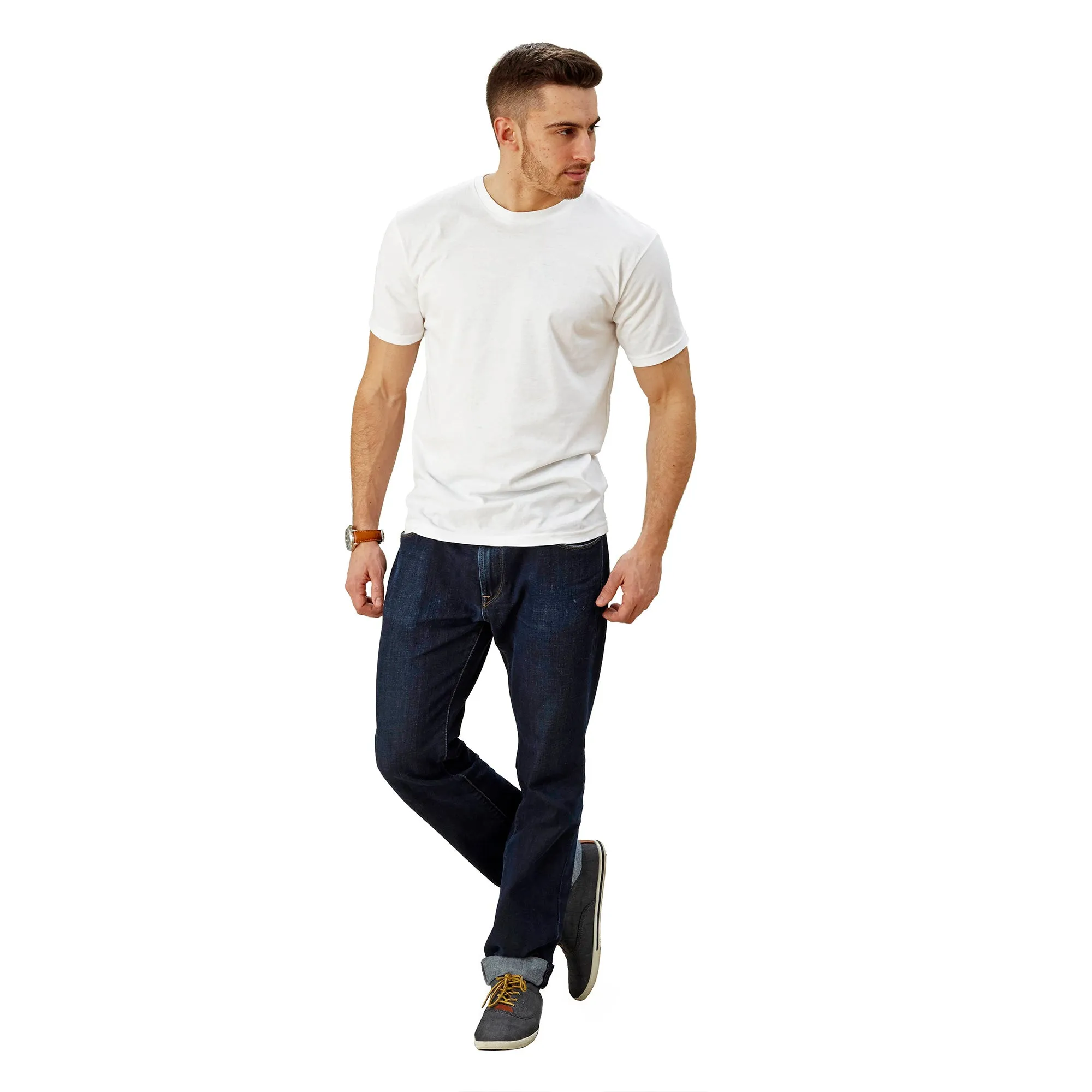 Adult Short Sleeve Crew Neck Slim Fit Lightweight