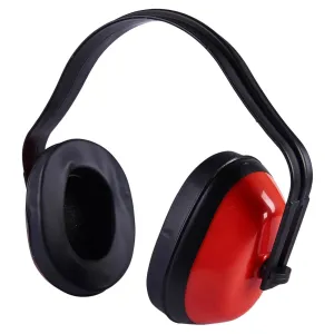 Amtech Lightweight Adjustable Ear Defenders Black/Red