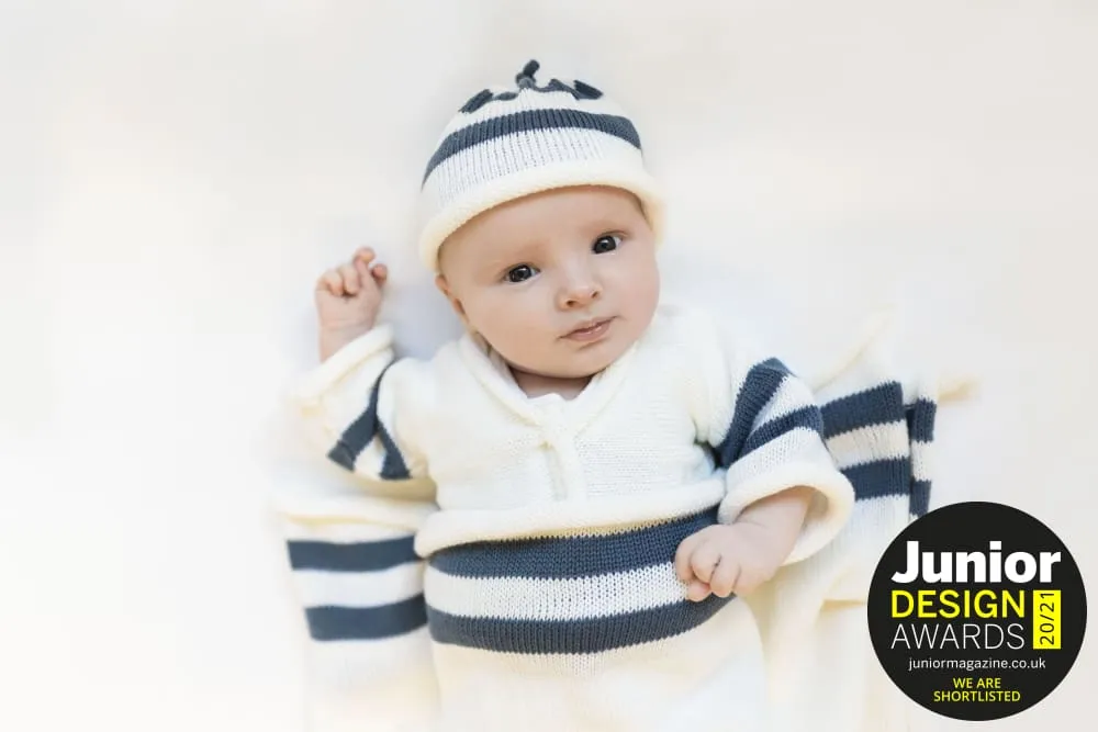 Anita's House Merino Breton Cardigan and Hat