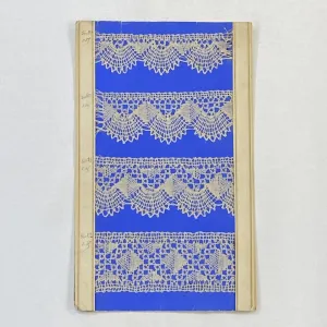 Antique Bobbin Lace Salesman's Card (Royal Blue)