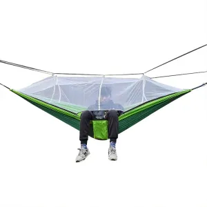 Anypack Camping Swing Chair Green Outdoor Mosquito Net Hammock Anti-Mosquito Nylon Parachute Cloth Indoor Swing Chair Portable Camping Supplies