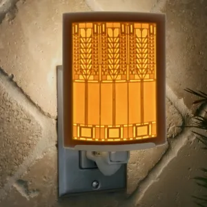 Art Deco-Mission/Prairie Porcelain Lithophane Night Light