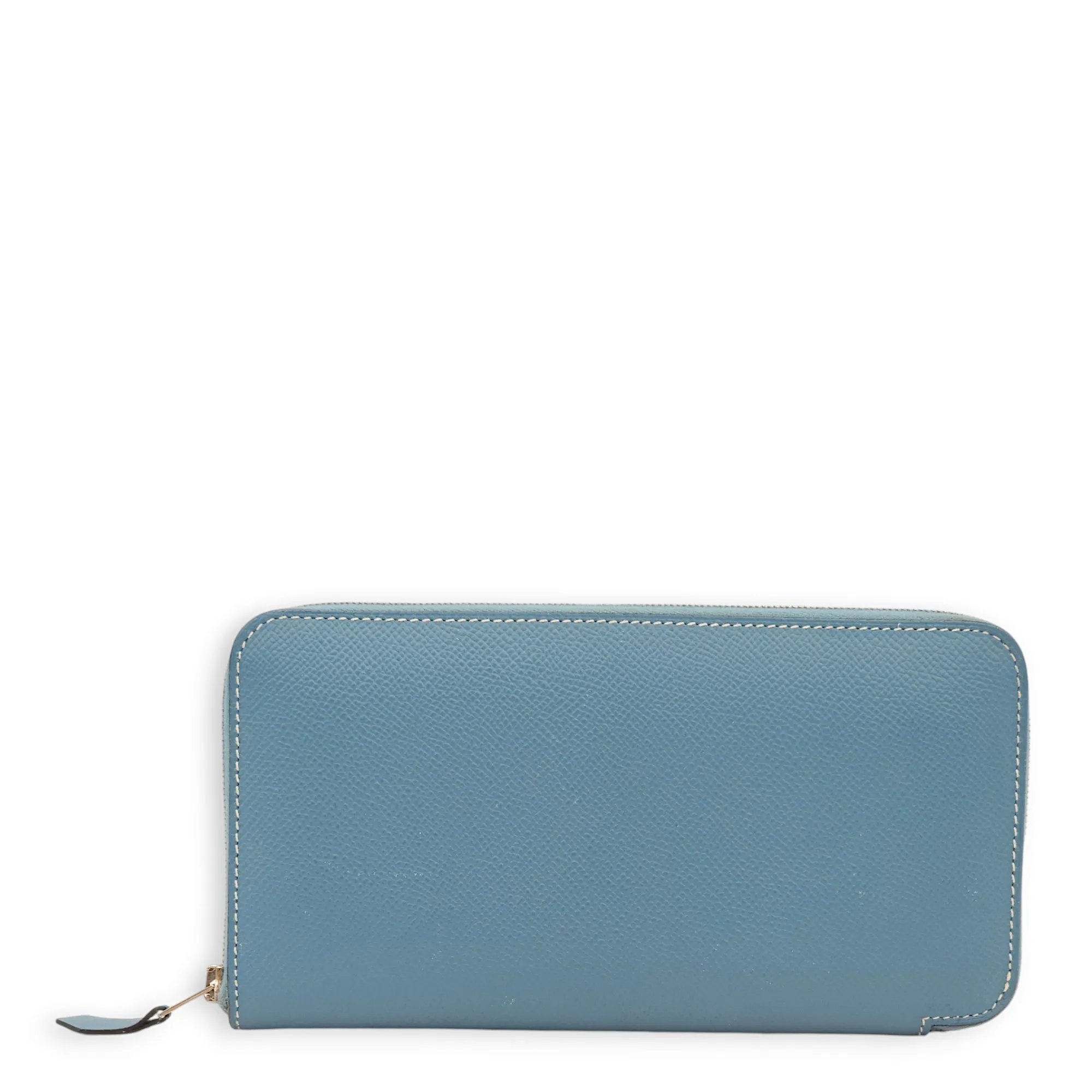 Azap Blue Jean Wallet in Epsom, Palladium hardware