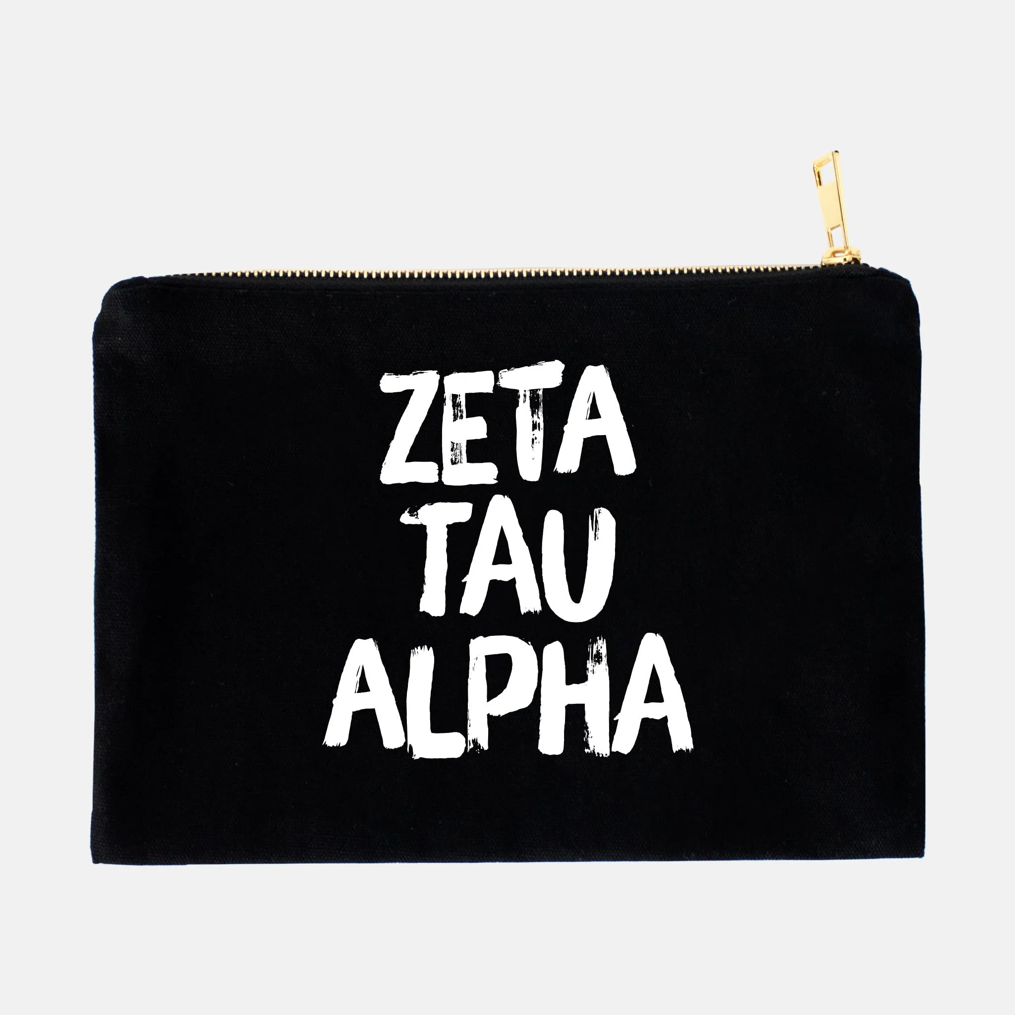 Black and White Greek Cosmetic Bag