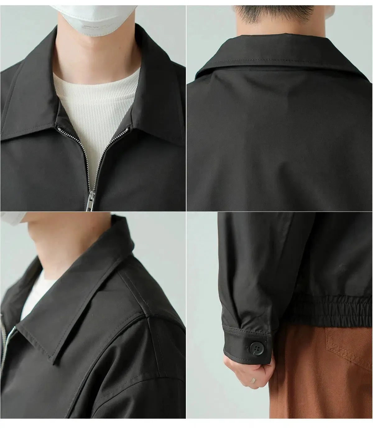 Black Lightweight Zip Jacket