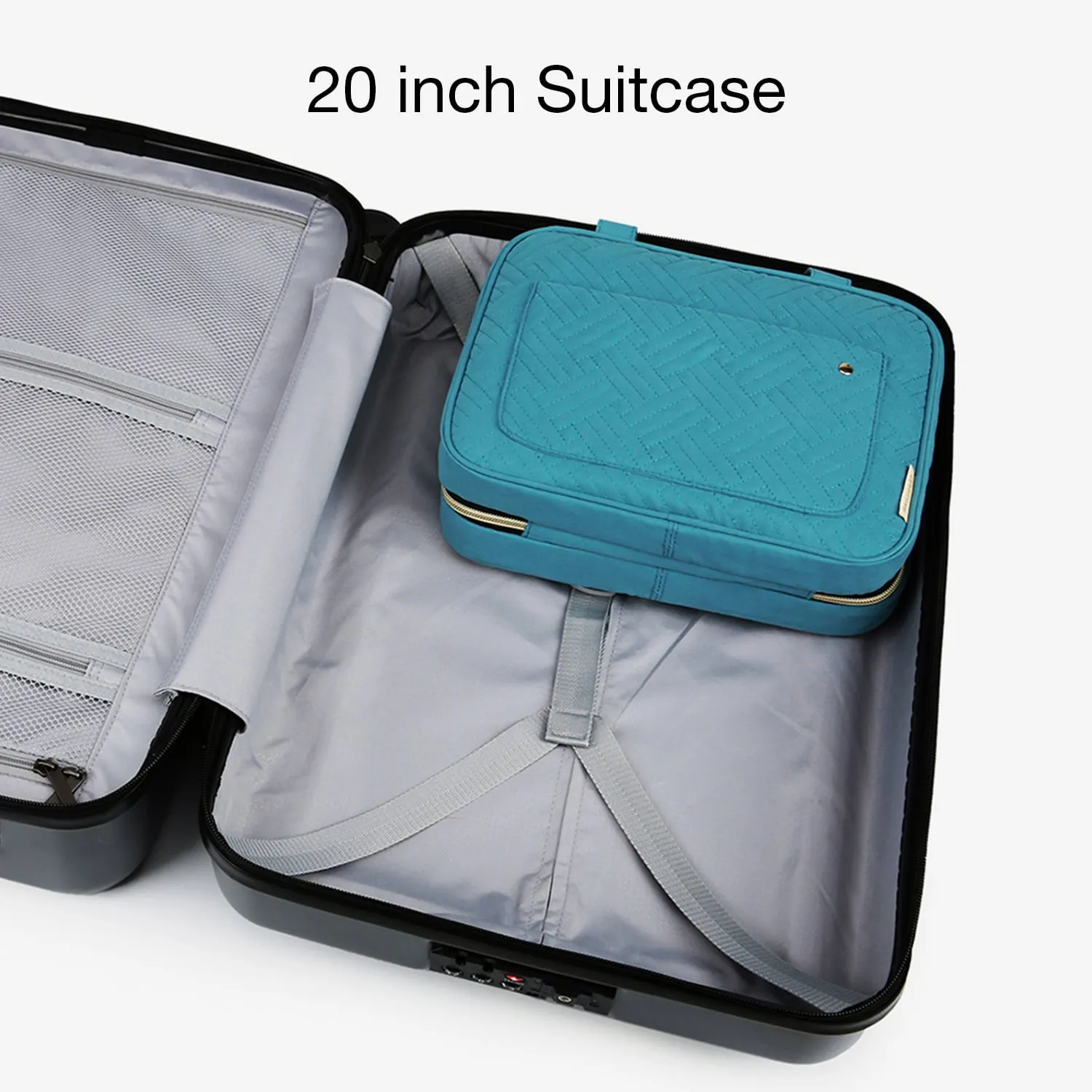 Bonchemin Teal The Space Saver Toiletry Bag