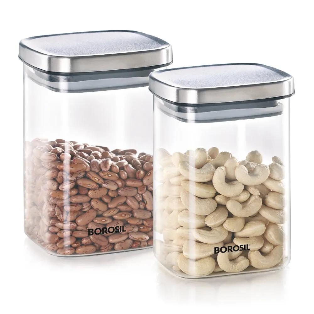 Borosil Classic Square Jar