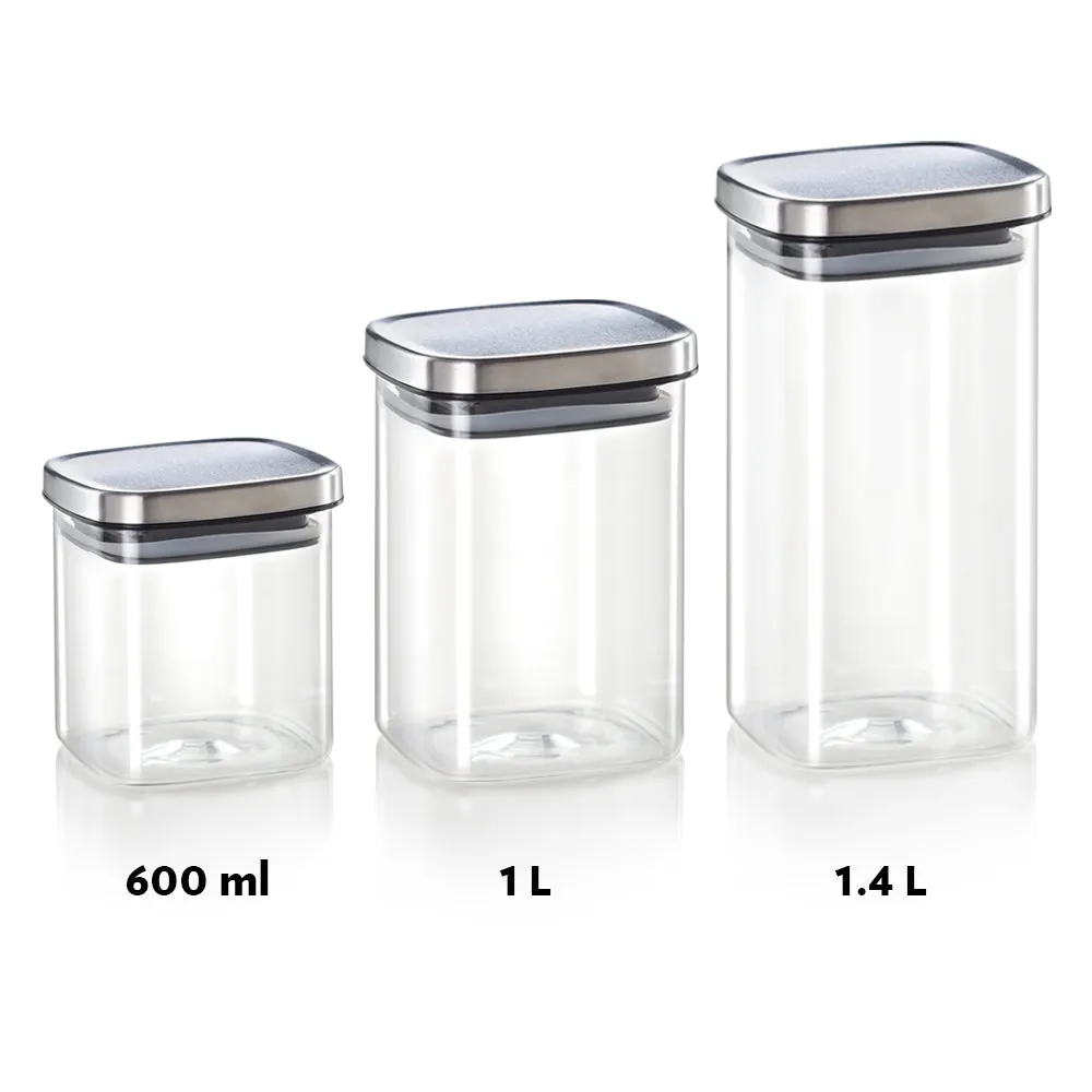 Borosil Classic Square Jar