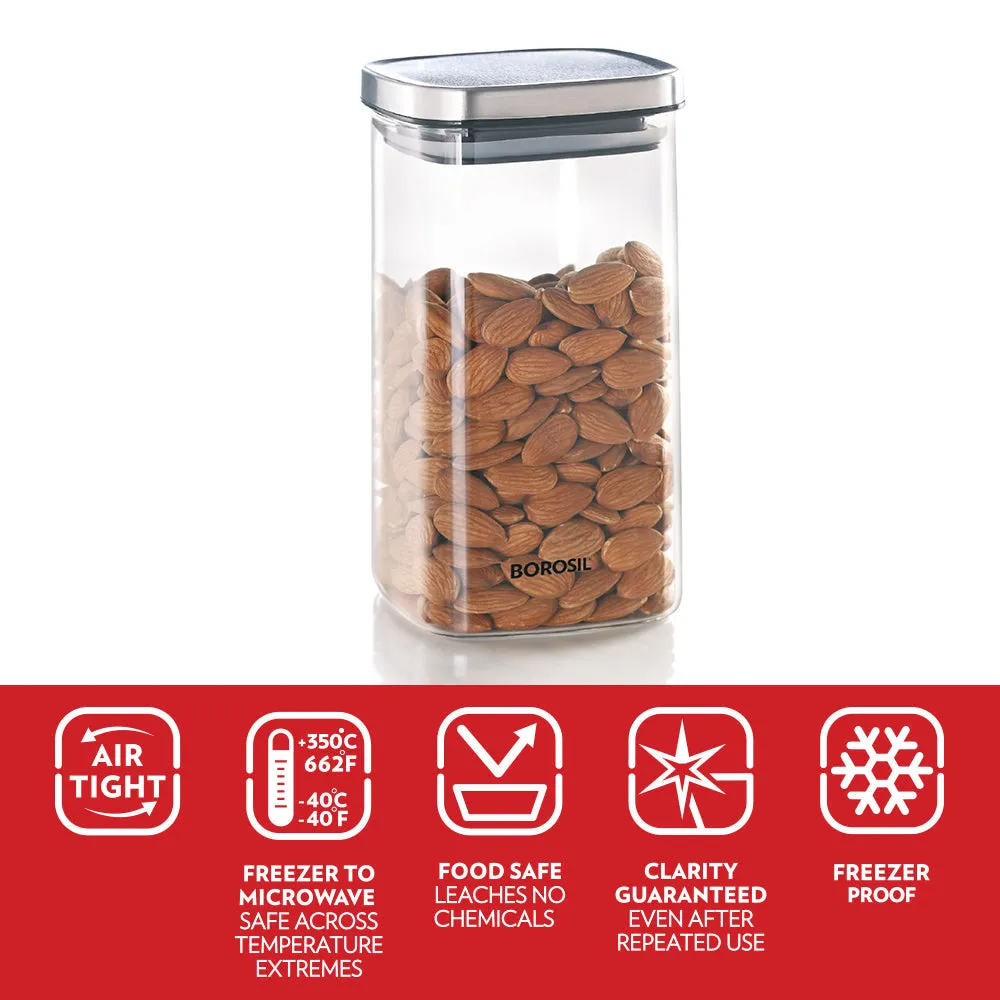 Borosil Classic Square Jar