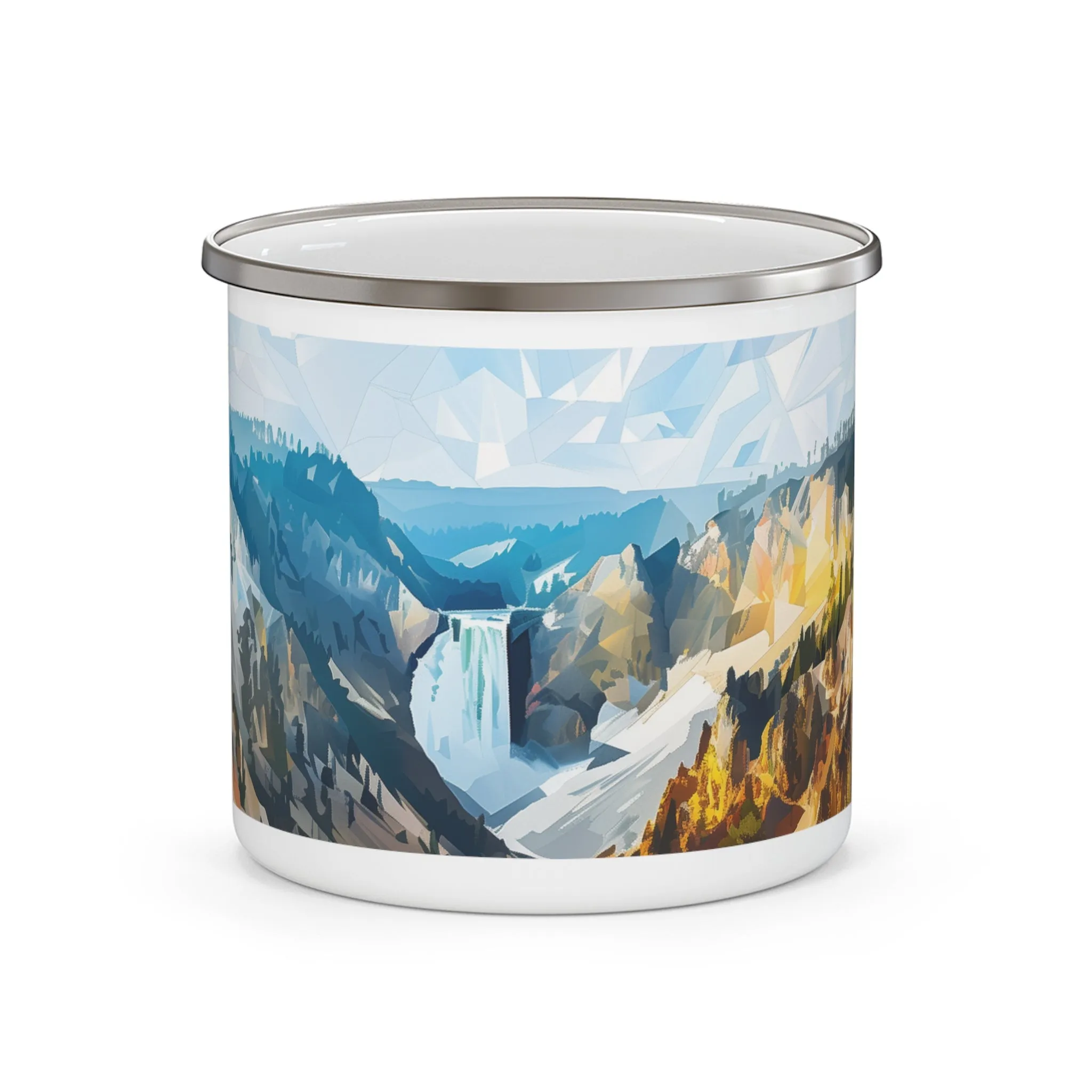 Camping Mug with Yellowstone National Park Design, 12oz Coffee Cup