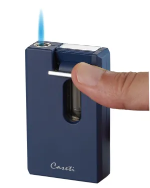 Caseti Urban Single Torch Flame Lighter and Wedge Cutter - Blue