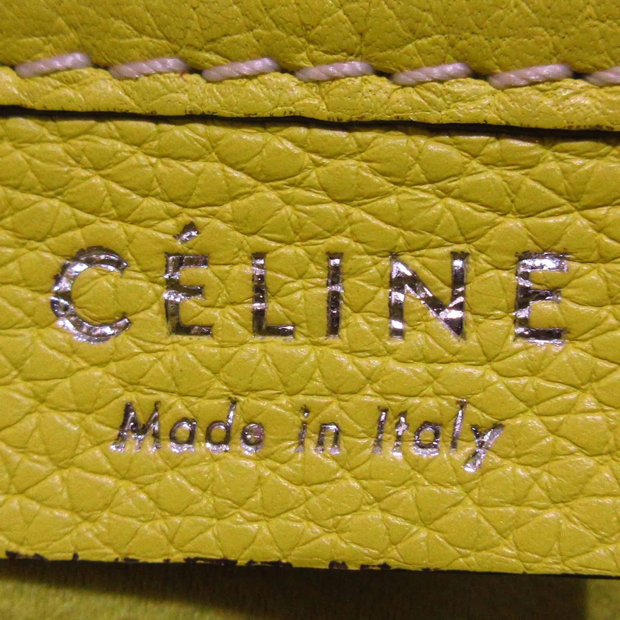 Celine Luggage Handbag Nano Yellow