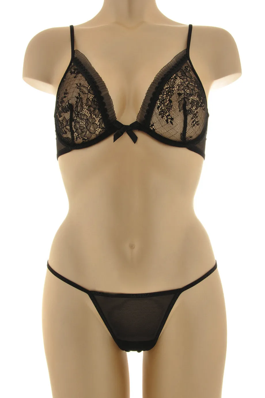 CHRISTIES DELICES Black Lace Underwired Bra