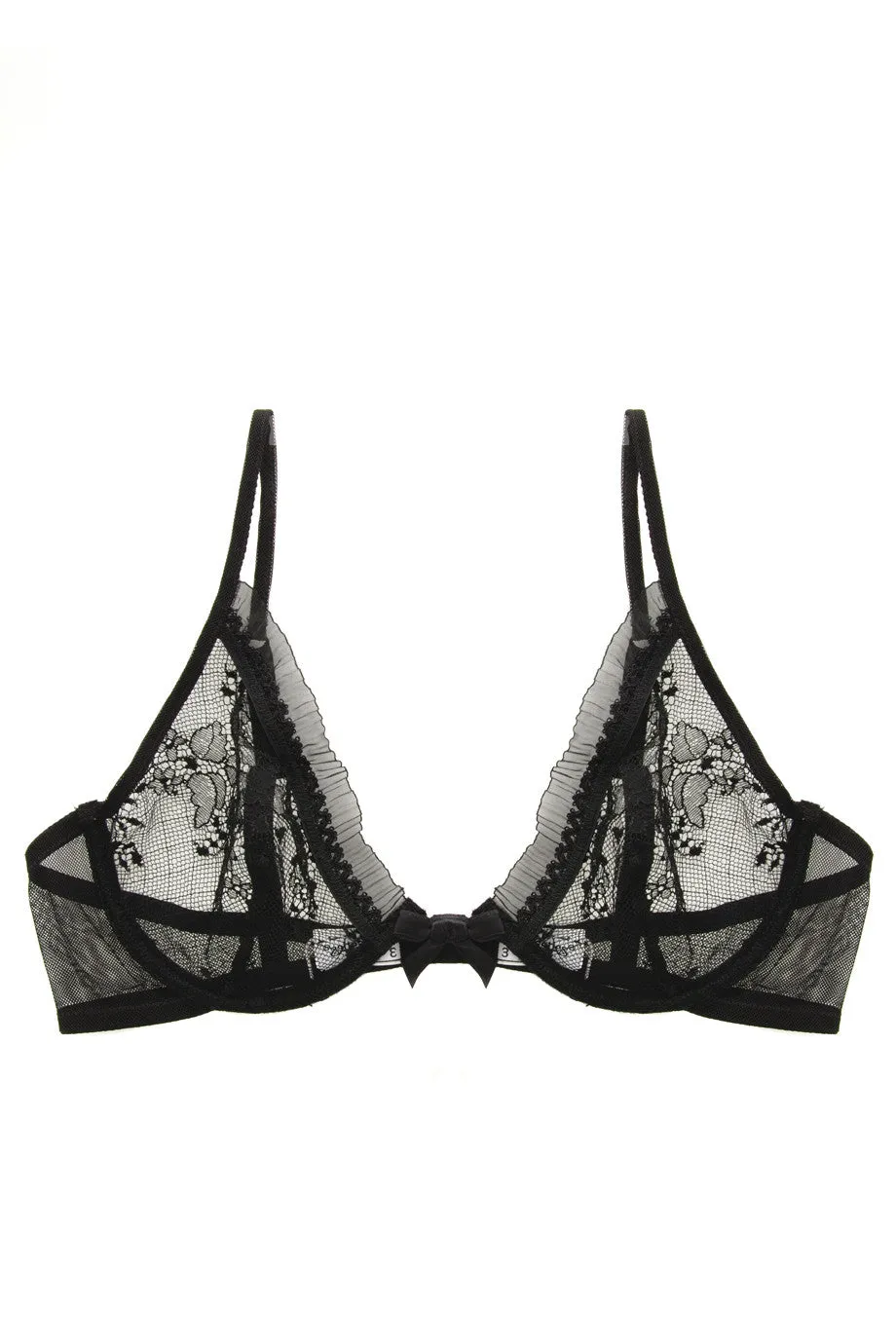 CHRISTIES DELICES Black Lace Underwired Bra