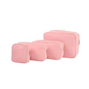 Coral Nylon Cosmetic Bags