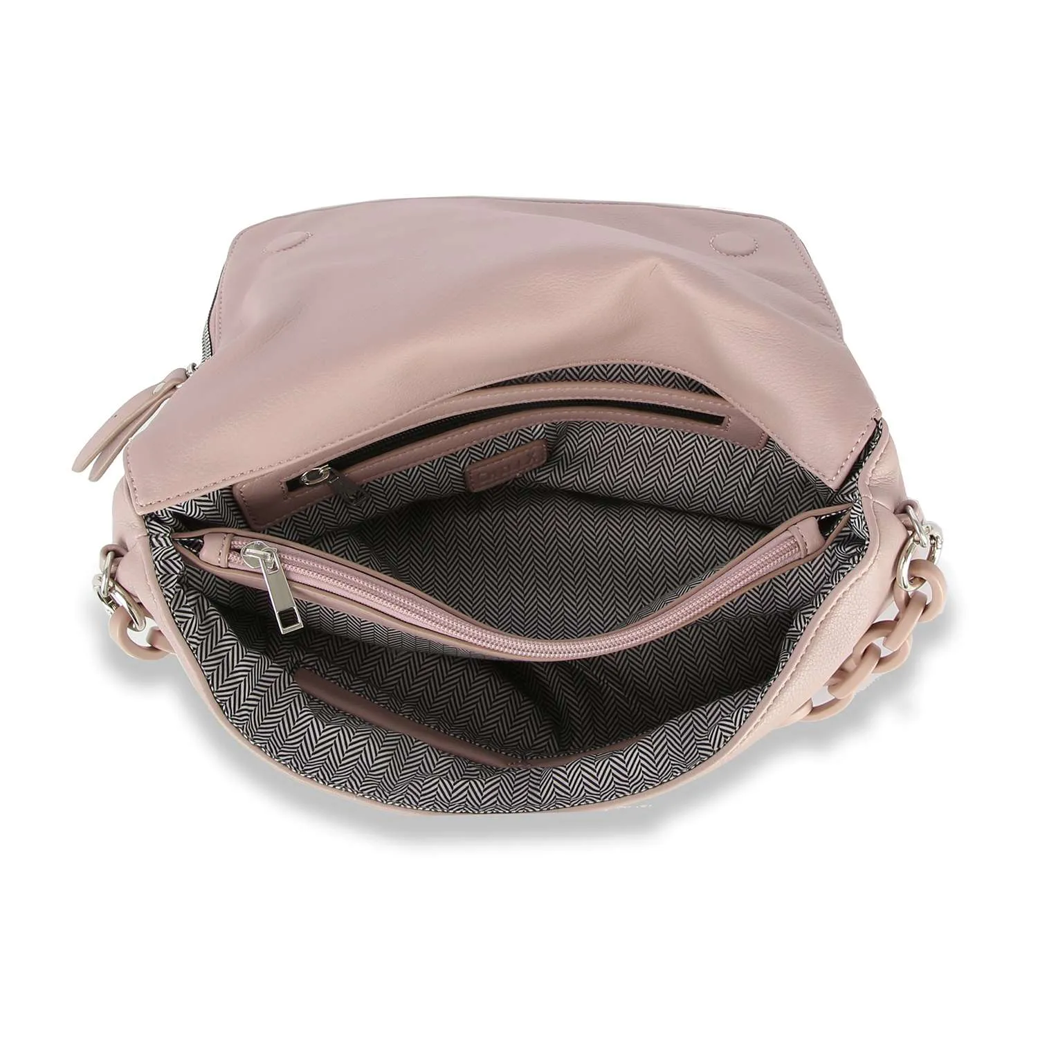 Courtney Mauve Chain Handle Shoulder Bag: Mauve