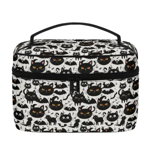 Crazy Cat Lady Leather Cosmetic Bag