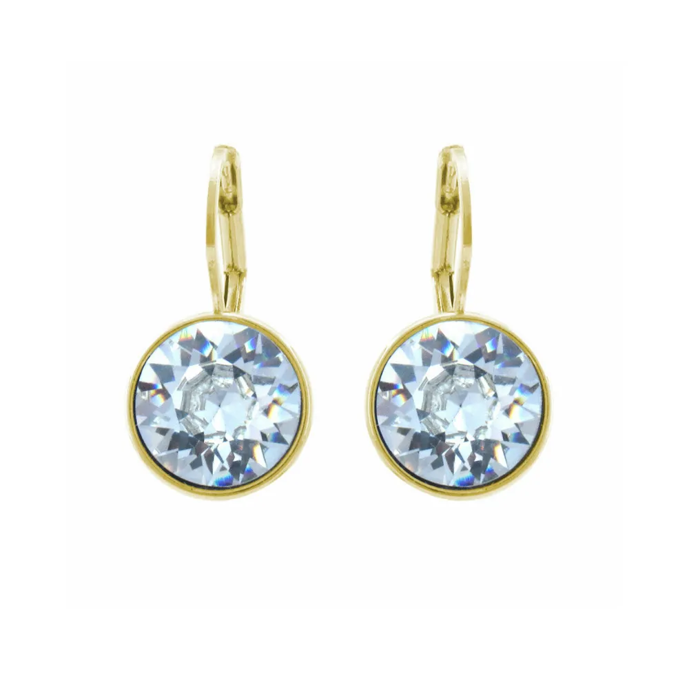 Crystal Swarovski Gold Plated Drop Earrings