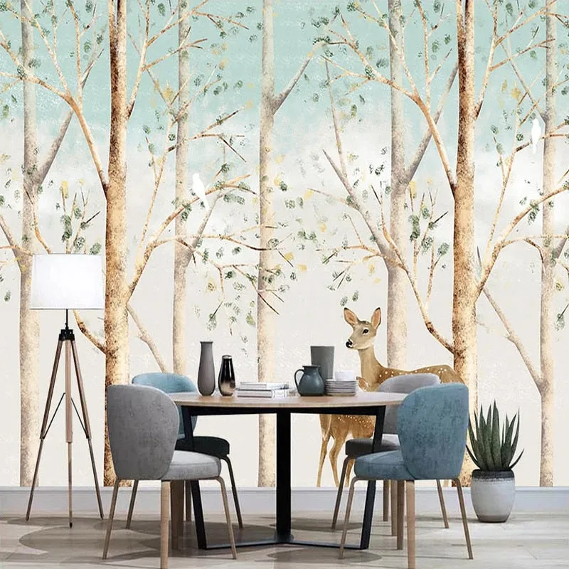 Custom Mural Wallpaper Elk in the Forest (㎡)