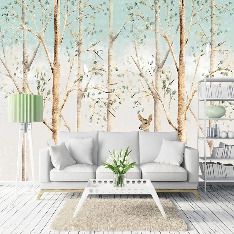 Custom Mural Wallpaper Elk in the Forest (㎡)