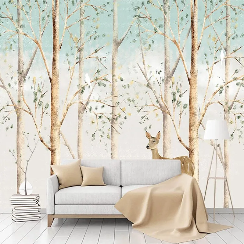 Custom Mural Wallpaper Elk in the Forest (㎡)