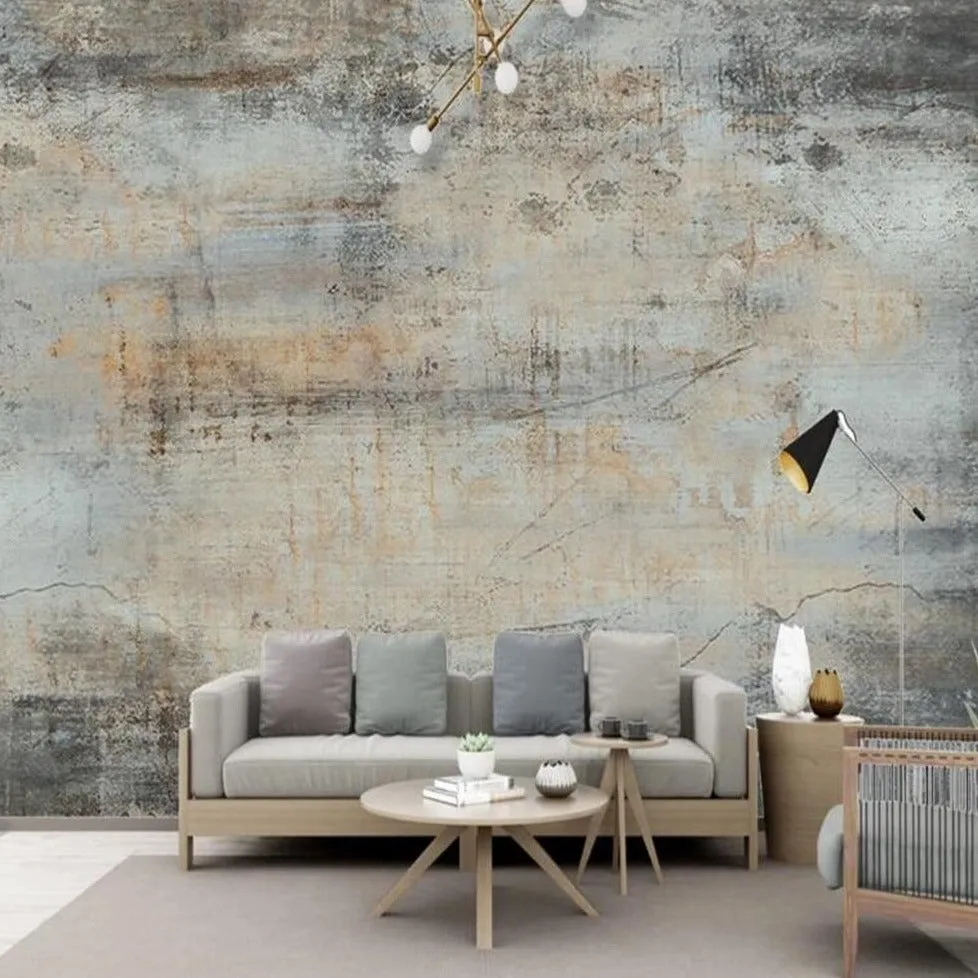 Custom Wallpaper Mural Vintage Style Concrete Effect Wall (㎡)