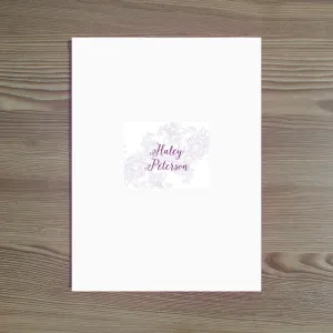 Delicate Lace Personalized Folder Stickers