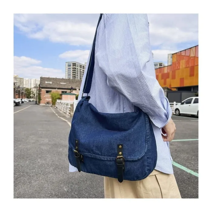 Denim Messenger Bag