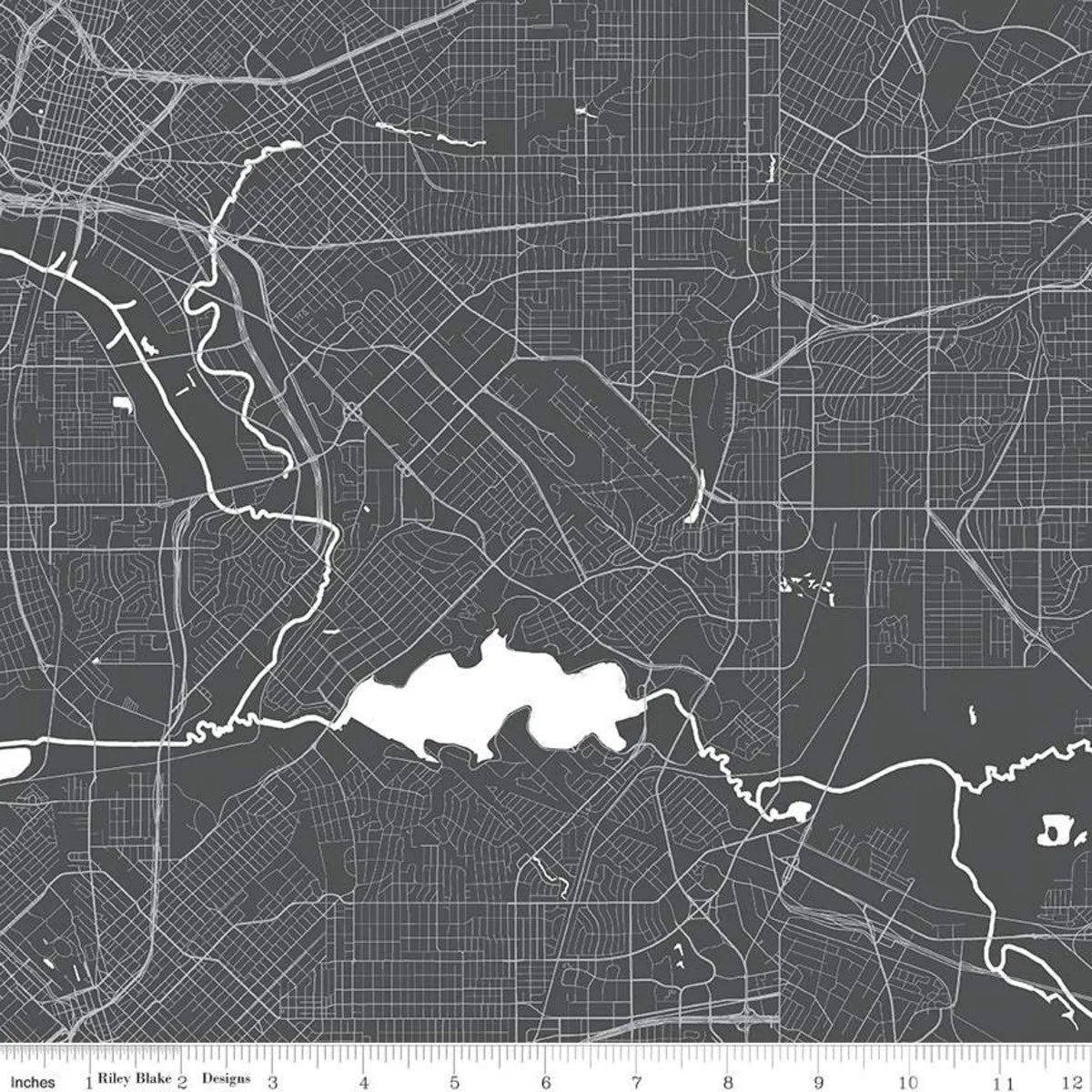 Destinations Map Charcoal