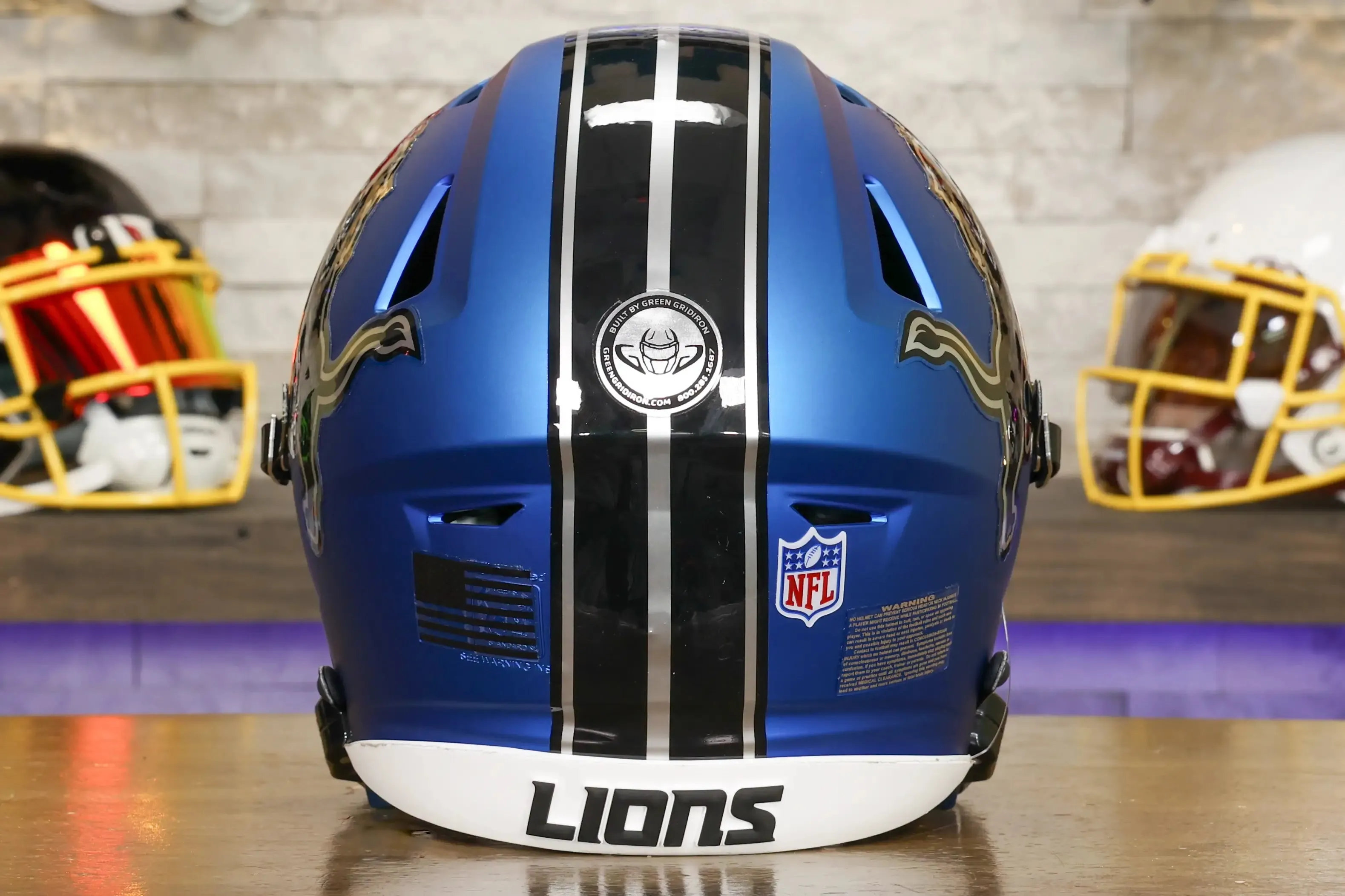 Detroit Lions Alternate Riddell SpeedFlex Helmet - GG Edition 01173