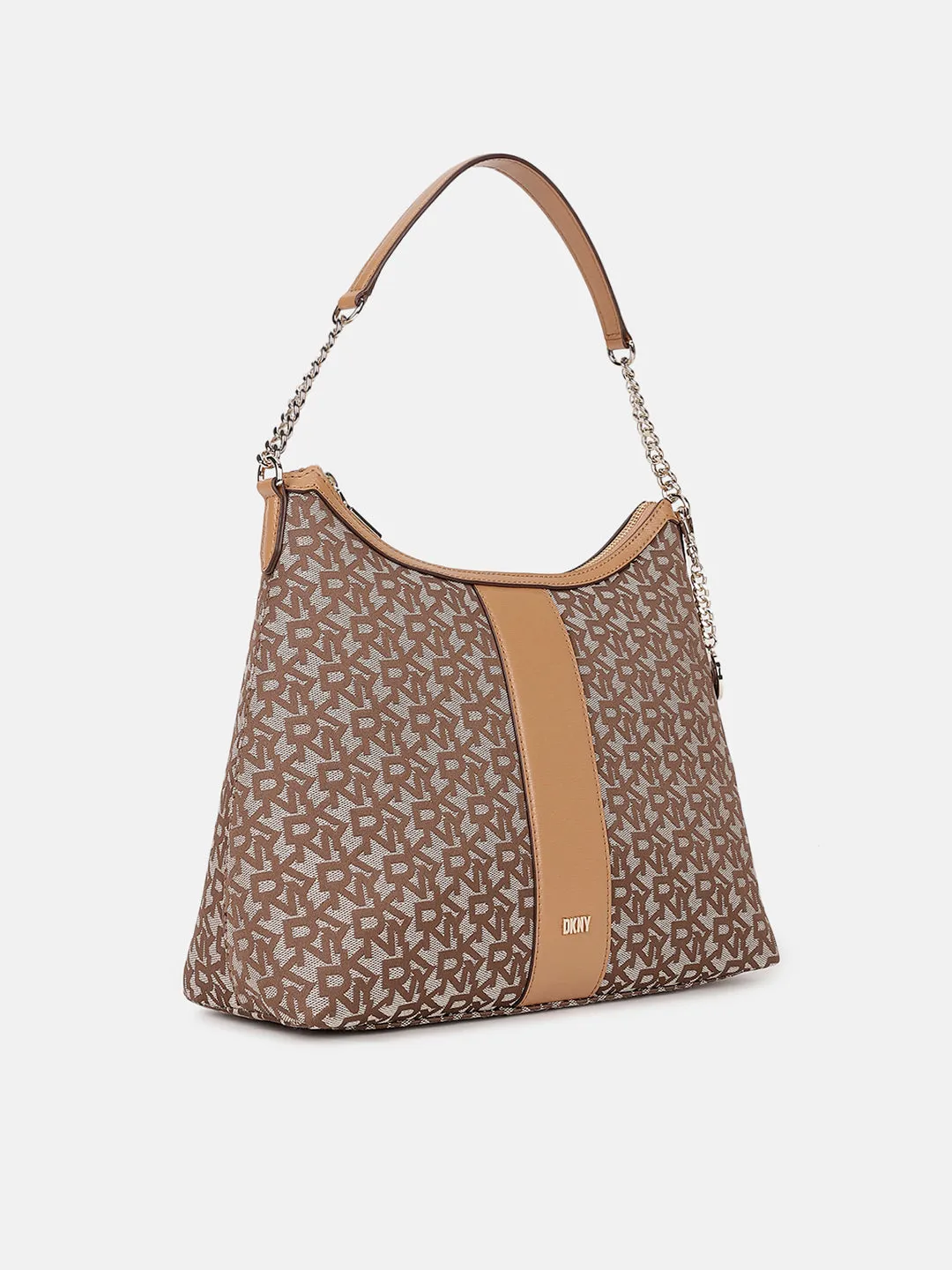 Dkny Women Brown Printed Hobo Bag