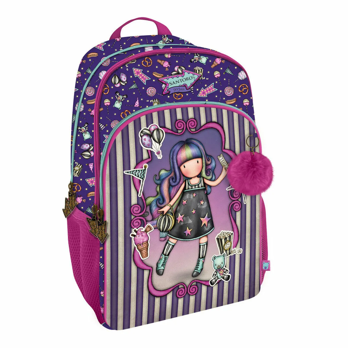 Elevate Your Style with the Gorjuss Up and Away Purple School Bag (29 x 45 x 17 cm)