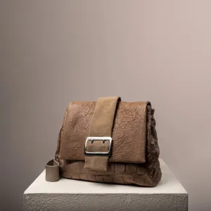 Eva Messenger Bag -  Mocca Croco