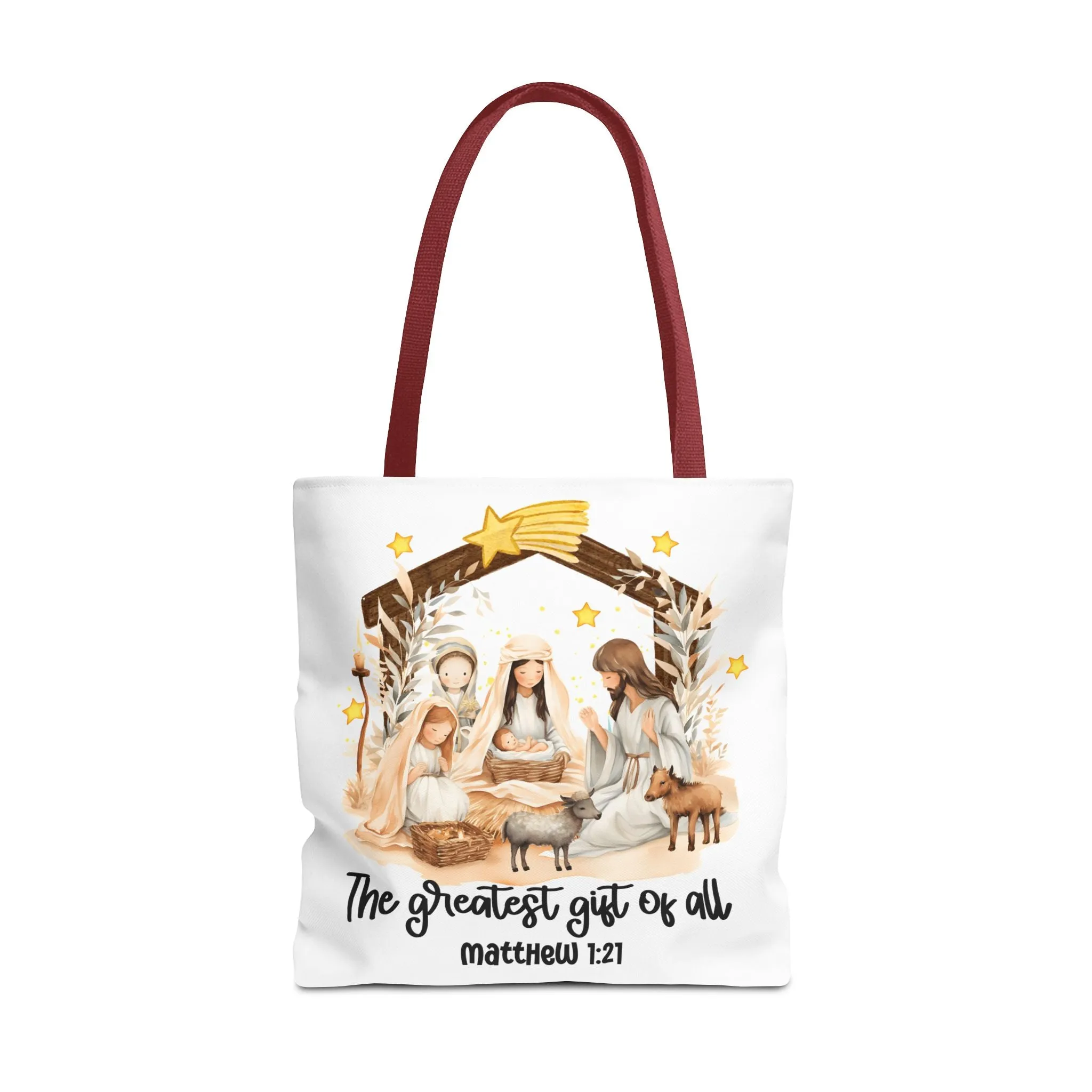 Faith-Inspired Tote Bag - "The Greatest Gift of All" - Perfect for Christmas & Everyday Use