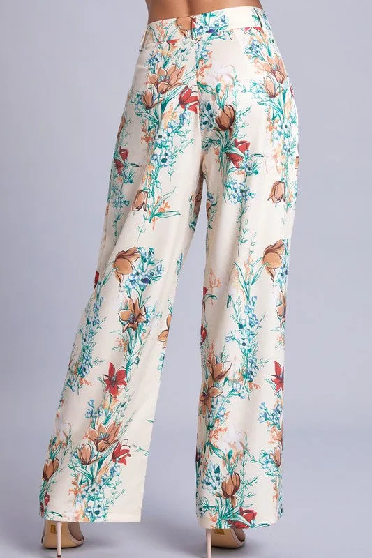 Floral Lightweight Woven Pants