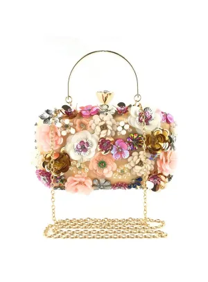 Flower Beaded Bag Banquet Wedding Dinner Bag