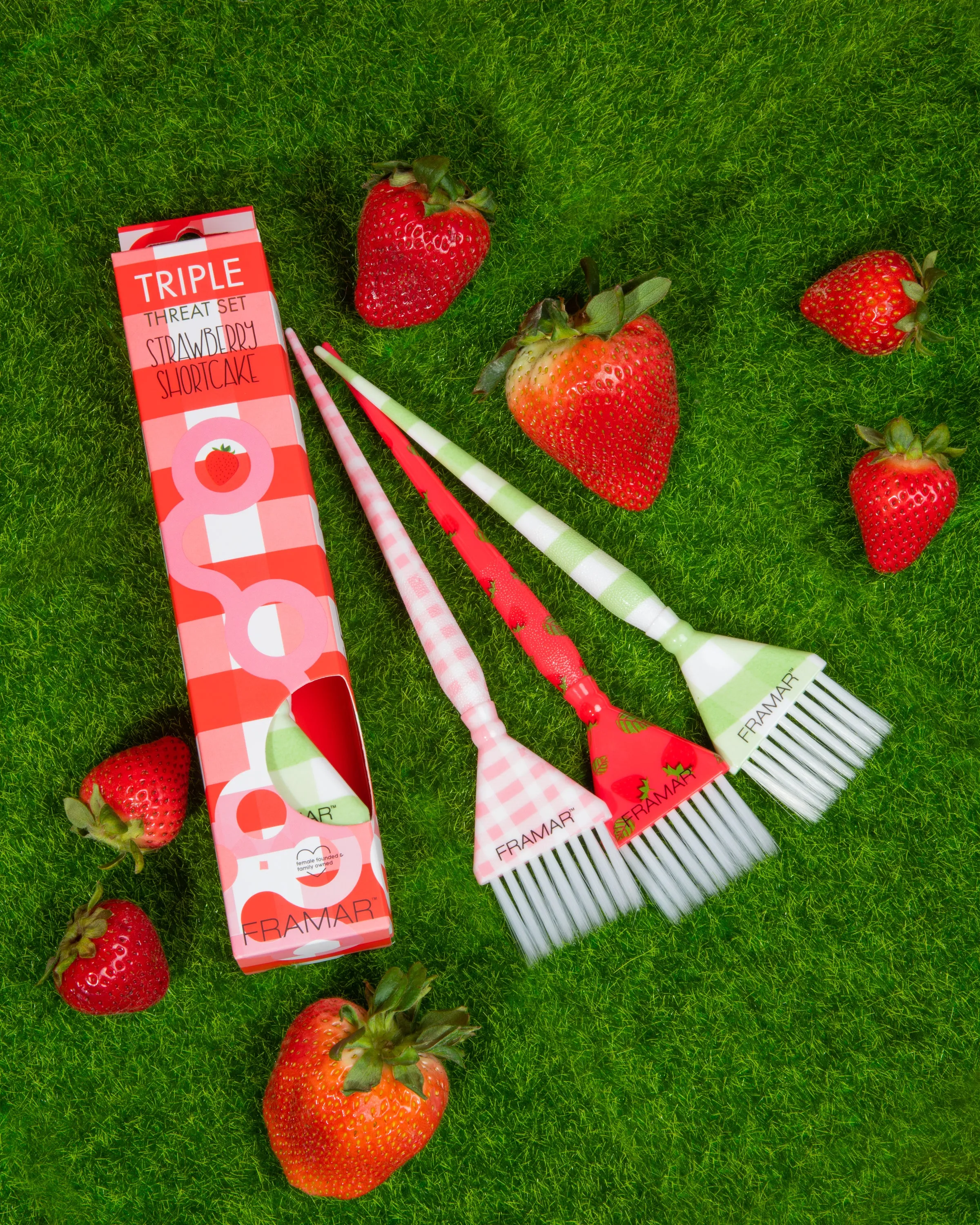 Framar Strawberry Shortcake Triple Threat Brush Set (3pc)